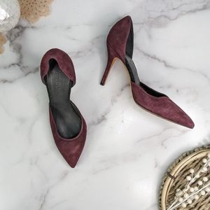 Vince Celeste D'Orsay Pomegranate Suede Pump